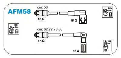 Комплект проводов зажигания JANMOR купить