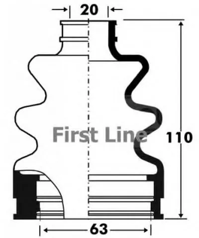 Пыльник, приводной вал FIRST LINE купить