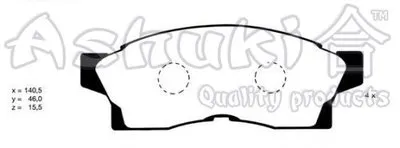 Комплект тормозных колодок, дисковый тормоз ASHUKI купить