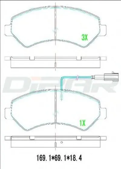 Комплект тормозных колодок, дисковый тормоз DITAS купить