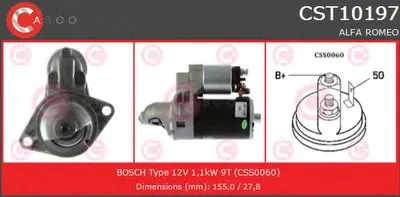 Стартер REMANUFACTURED SERIES CASCO купить