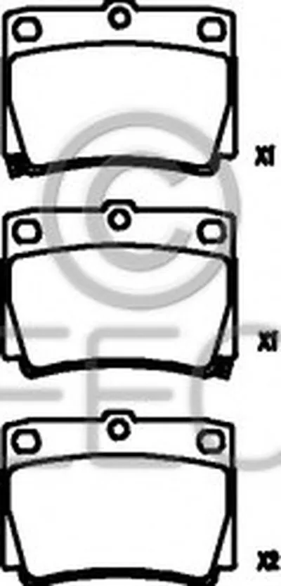 Комплект тормозных колодок, дисковый тормоз EEC купить