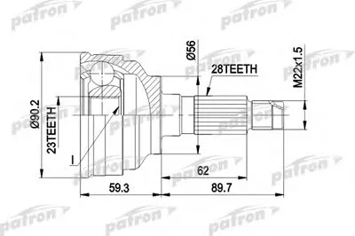 Шарнирный комплект, приводной вал PATRON купить