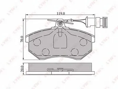 Комплект тормозных колодок, дисковый тормоз LYNXauto купить