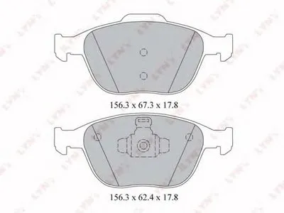 Комплект тормозных колодок, дисковый тормоз LYNXauto купить