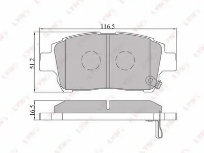 Комплект тормозных колодок, дисковый тормоз LYNXauto купить
