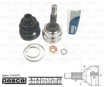 Шарнирный комплект, приводной вал PASCAL купить