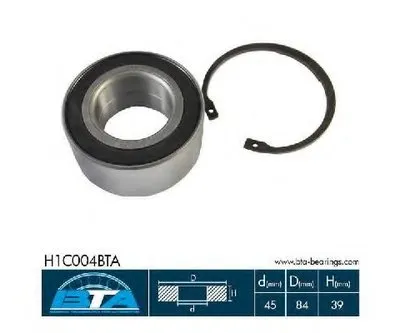 Комплект подшипника ступицы колеса BTA купить