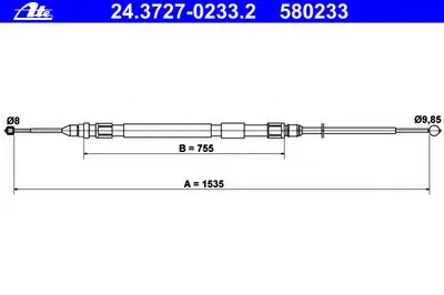 Трос, стояночная тормозная система ATE купить
