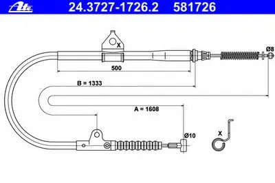 Трос, стояночная тормозная система ATE купить