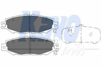 Комплект тормозных колодок, дисковый тормоз KAVO PARTS купить