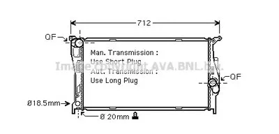 Радиатор, охлаждение двигателя AVA QUALITY COOLING купить