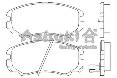 Комплект тормозных колодок, дисковый тормоз ASHUKI купить