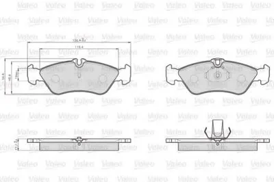 Комплект тормозных колодок, дисковый тормоз VALEO купить