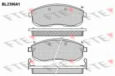 Комплект тормозных колодок, дисковый тормоз FTE купить