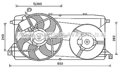Вентилятор, охлаждение двигателя AVA QUALITY COOLING купить