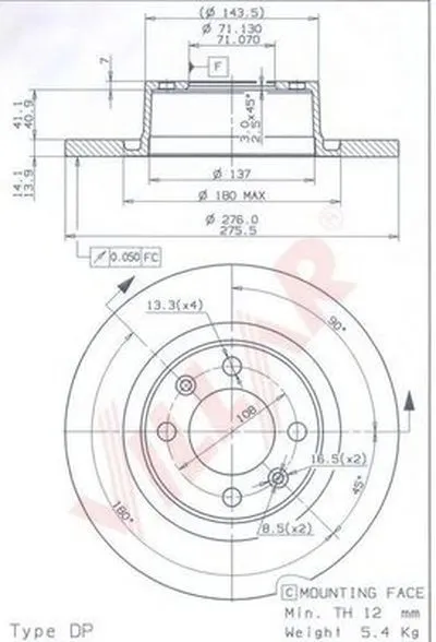 Тормозной диск VILLAR купить