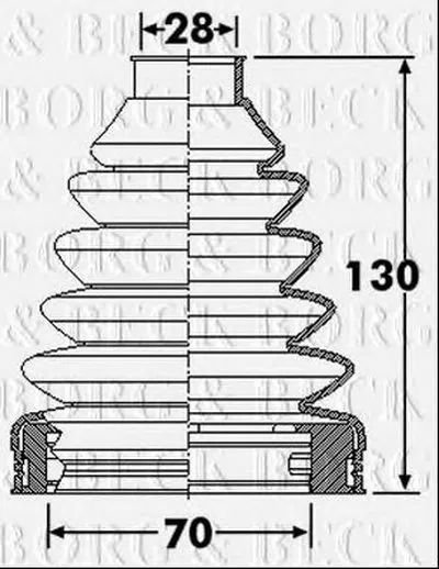 Пыльник, приводной вал BORG & BECK купить