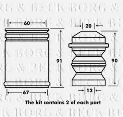 Пылезащитный комплект, амортизатор BORG & BECK купить