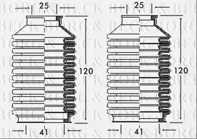 Пыльник, рулевое управление BORG & BECK купить