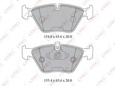 Комплект тормозных колодок, дисковый тормоз LYNXauto купить