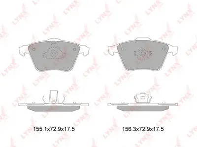Комплект тормозных колодок, дисковый тормоз LYNXauto купить