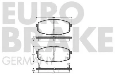 Комплект тормозных колодок, дисковый тормоз EUROBRAKE купить