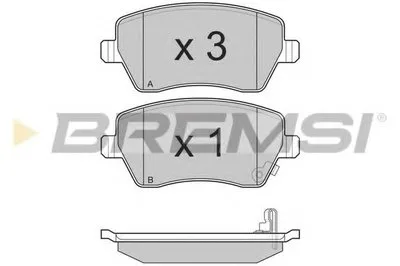 Комплект тормозных колодок, дисковый тормоз BREMSI купить