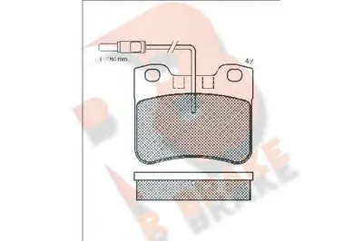 Комплект тормозных колодок, дисковый тормоз R BRAKE купить