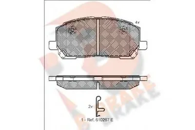Комплект тормозных колодок, дисковый тормоз R BRAKE купить