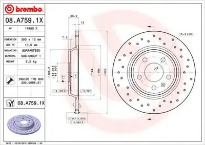 Тормозной диск BREMBO XTRA LINE BREMBO купить