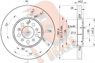 Тормозной диск R BRAKE купить