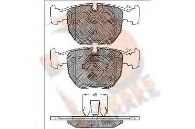 Комплект тормозных колодок, дисковый тормоз R BRAKE купить