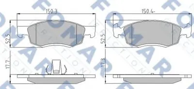Комплект тормозных колодок, дисковый тормоз FOMAR Friction купить