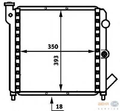 Радиатор, охлаждение двигателя BEHR HELLA SERVICE HELLA купить