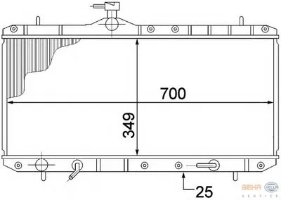 Радиатор, охлаждение двигателя BEHR HELLA SERVICE HELLA купить