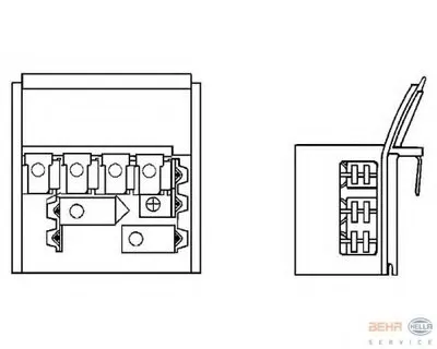 Сопротивление, вентилятор салона BEHR HELLA SERVICE HELLA купить