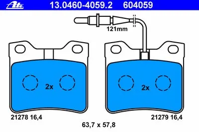 Комплект тормозных колодок, дисковый тормоз ATE купить