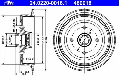 Тормозной барабан ATE купить
