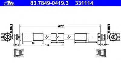 Тормозной шланг ATE купить