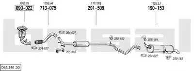 Система выпуска ОГ BOSAL купить