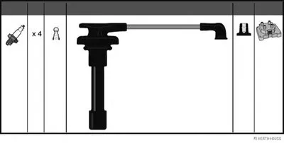 Комплект проводов зажигания HERTH+BUSS JAKOPARTS купить