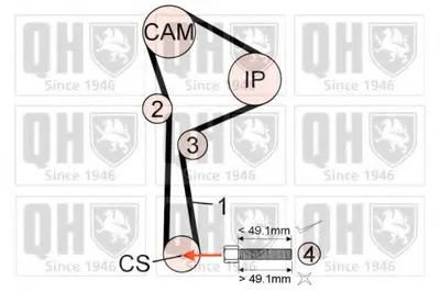 Комплект ремня ГРМ QUINTON HAZELL купить