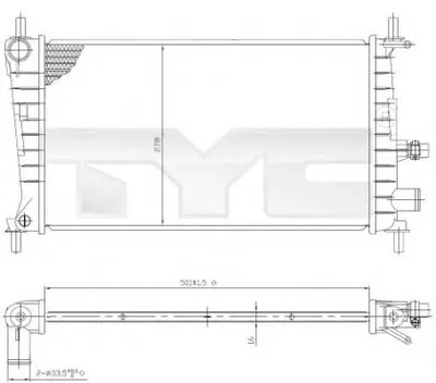 Радиатор, охлаждение двигателя TYC купить