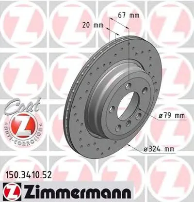 Тормозной диск SPORT BRAKE DISC COAT Z ZIMMERMANN купить