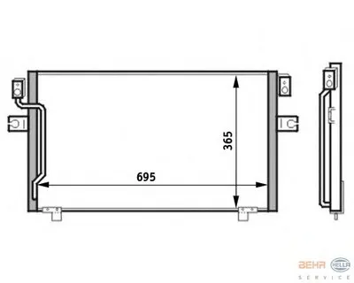 Конденсатор, кондиционер BEHR HELLA SERVICE купить