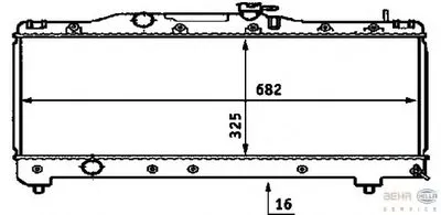 Радиатор, охлаждение двигателя BEHR HELLA SERVICE купить