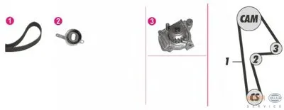 Водяной насос + комплект зубчатого ремня BEHR HELLA SERVICE купить