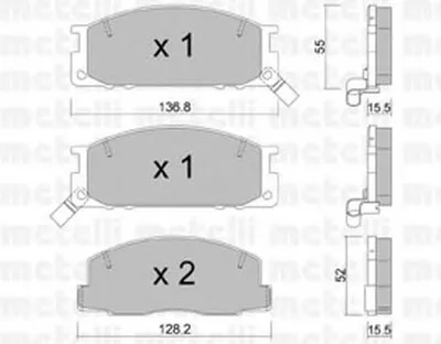 Комплект тормозных колодок, дисковый тормоз METELLI купить