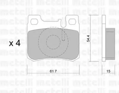 Комплект тормозных колодок, дисковый тормоз METELLI купить